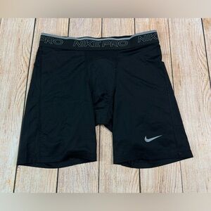 Mens Nike Dri Fit Pro Training Black Compression Shorts Size XL